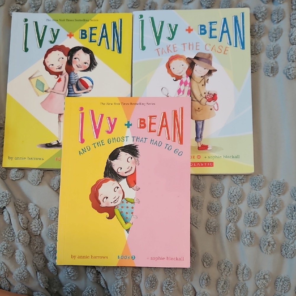 Scholastic Ivy + Bean Book Trio - Yellow, Blue, Pink Covers